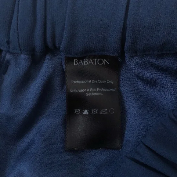 SOLD - Aritzia Babaton Dexter Pull-On Tuxedo Dress Pants Blue Size Medium - Picture 7 of 14